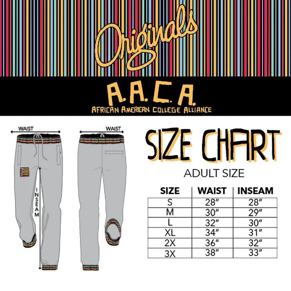 AACA Joggers w/ Color Contrast Stitch 90s Hip Hop Sweatpants Multicolor - Picture 8 of 8